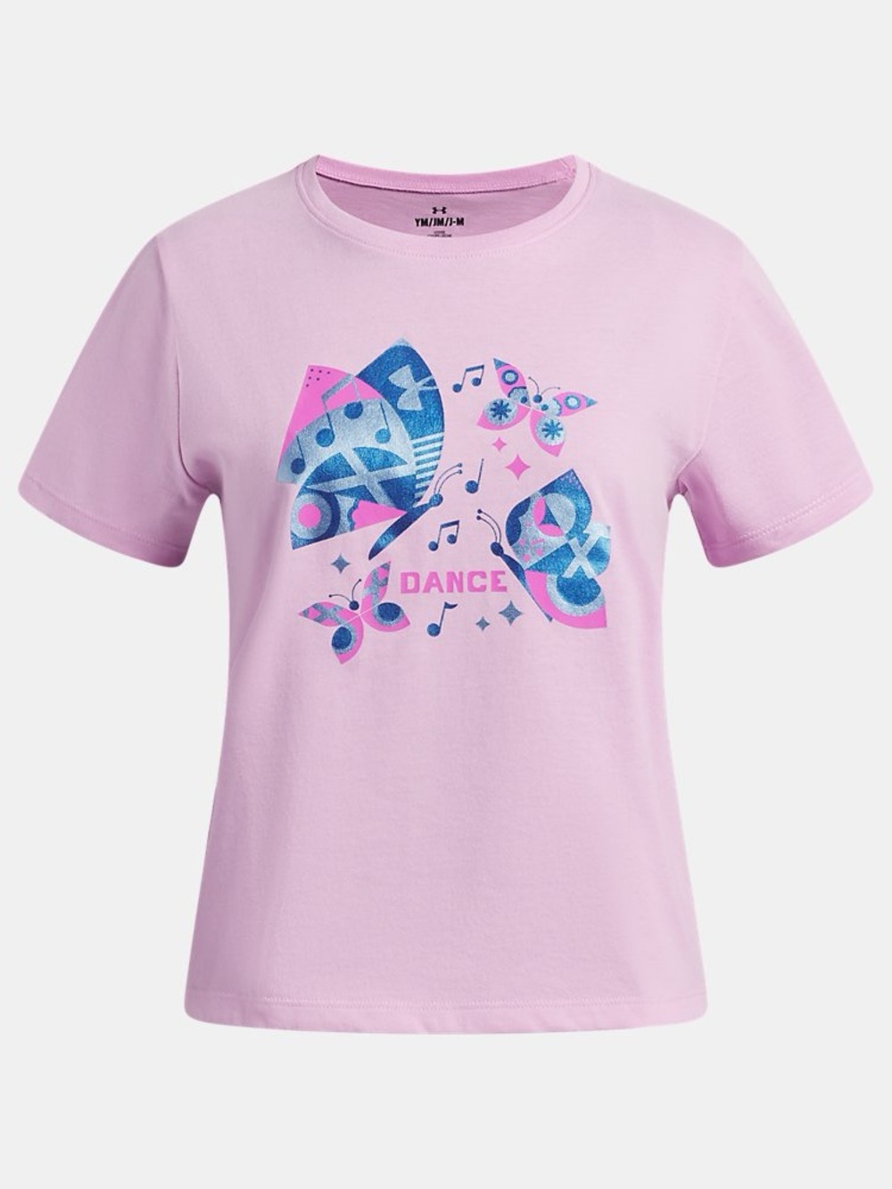 Under Armour. Girls Stellar Pink Dance T-Shirt. Size Youth Medium.